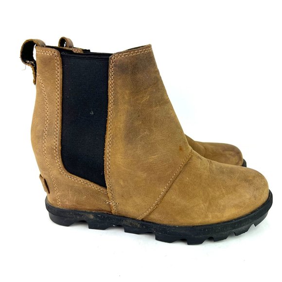 Sorel Womens Joan Of Arctic Wedge II Chelsea Boots Elk (NL3493-286) size 7 - Picture 2 of 7